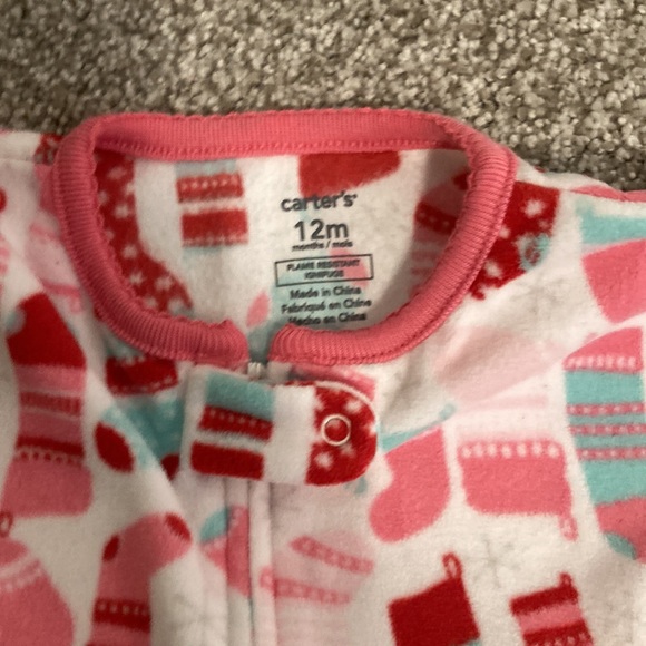 Carter’s Fleece Christmas Sleeper - Picture 2 of 2